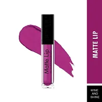 Syfer Ultra Smooth Matte Liquid Lipstick, Smooth Lip Color, Weightless Finish, Silky Matte Finish, Iconic Lip, Matte Finish, Matte Lipstick, Liquid Lipstick 6ml (Wine and Shine)-thumb1