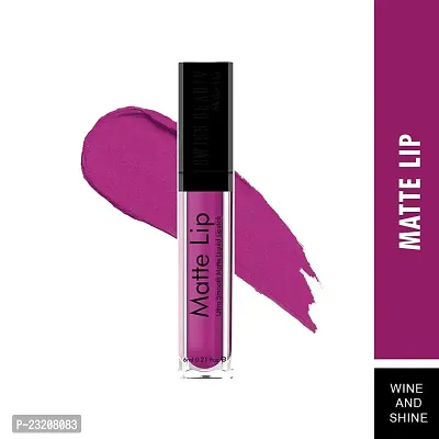 Syfer Ultra Smooth Matte Liquid Lipstick, Smooth Lip Color, Weightless Finish, Silky Matte Finish, Iconic Lip, Matte Finish, Matte Lipstick, Liquid Lipstick 6ml (Wine and Shine)-thumb2