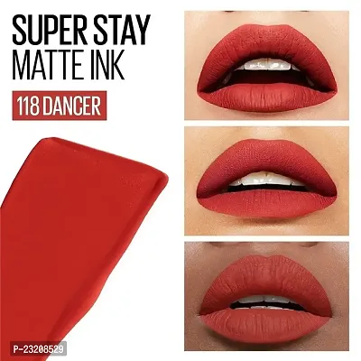 Syfer Liquid Matte Lipstick, Long Lasting, 16hr Wear, Superstay Matte Ink (118 Dancer)-thumb3