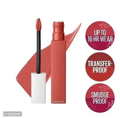 Syfer Liquid Matte Lipstick, Long Lasting, 16hr Wear, Superstay Matte Ink (130 Self Starter)-thumb2