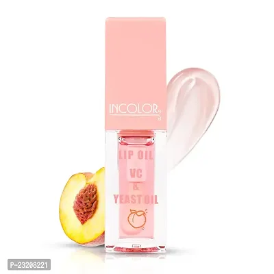 INCOLOR Peach Natural Lip Oil VC  Yeast Oil, Long Lasting Moisturization  Nourishment for Girl  Women - 4ml-thumb0