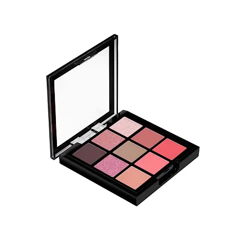 Syfer Ultimate 9 Pigmented Colors Eyeshadow Palette Long Wearing And Easily Blendable Eye Makeup Palette Matte, Shimmery And Metallic Finish - Multicolor-
