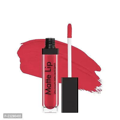 Syfer Ultra Smooth Matte Liquid Lipstick, Smooth Lip Color, Weightless Finish, Silky Matte Finish, Iconic Lip, Matte Finish, Matte Lipstick, Liquid Lipstick 6ml (Valentine Red)