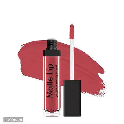 Syfer Ultra Smooth Matte Liquid Lipstick, Smooth Lip Color, Weightless Finish, Silky Matte Finish, Iconic Lip, Matte Finish, Matte Lipstick, Liquid Lipstick 6ml (Petal)-thumb0