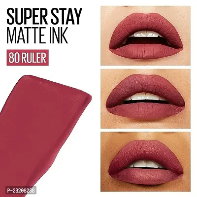 Syfer Liquid Matte Lipstick, Long Lasting, 16hr Wear, Superstay Matte Ink (80 Ruler)-thumb3