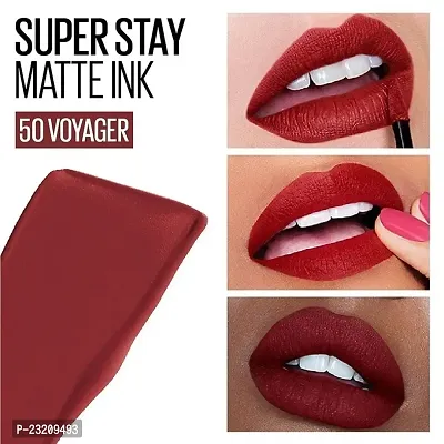 Syfer Liquid Matte Lipstick, Long Lasting, 16hr Wear, Superstay Matte Ink (50 Voyager)-thumb3