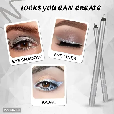 Syfer Glide Gel Eye Kajal, Long Lasting, Light Weight, Waterproof and Smudge Proof Kajal For Girl and Women, 1.2g (9 Platinum)-thumb4