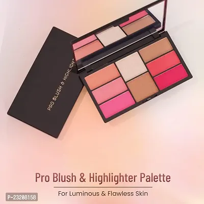 Syfer Pro Blusher  Highlighter Palette For Face Makeup | Shade-04, 18G-thumb4