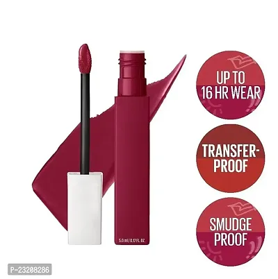 Syfer Liquid Matte Lipstick, Long Lasting, 16hr Wear, Superstay Matte Ink (115 Founder)-thumb2