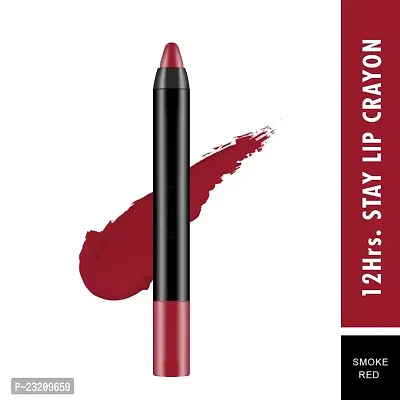 Syfer 12 Hrs. Stay Matte Lip Crayon, Smoke Red, 3g - Long Lasting, Waterproof, Super Stay, Matte Finish Lip Crayon, Long Wear, Crayon Lipstick-thumb2