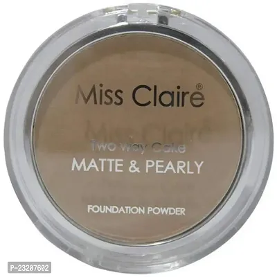 Miss Claire Two Way Cake Matte and Pearly Powder 23, Beige, 7 g