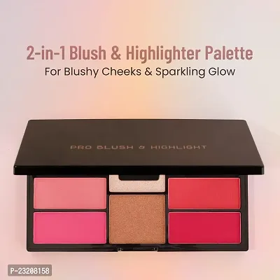 Syfer Pro Blusher  Highlighter Palette For Face Makeup | Shade-04, 18G-thumb3