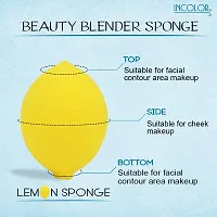 INCOLOR Face Makeup Beauty Blender Sponge Puff for Powder Concealer and Foundation Applicator Set of 3 (Lemon)-thumb4