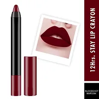 Syfer 12 Hrs. Stay Matte Lip Crayon, Purple Villain, 3g - Long Lasting, Waterproof, Super Stay, Matte Finish Lip Crayon, Long Wear, Crayon Lipstick-thumb2