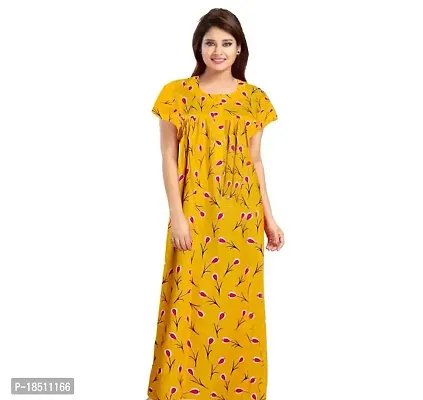 Comfortable Cotton Printed Nightdress For Women-thumb0