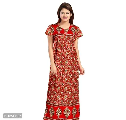 Comfortable Cotton Printed Nightdress For Women