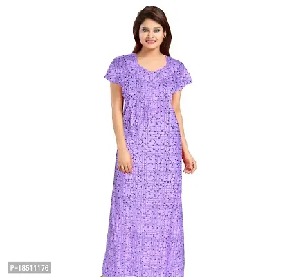 Comfortable Cotton Printed Nightdress For Women-thumb0