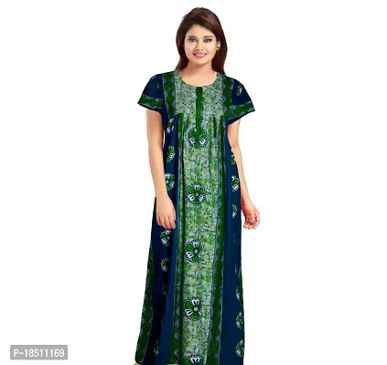 Comfortable Cotton Printed Nightdress For Women-thumb0