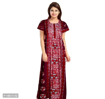 Comfortable Cotton Printed Nightdress For Women