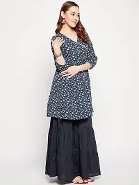 Stunning Dark Blue Cotton Women Palazzo For Women-thumb3