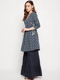 Stunning Dark Blue Cotton Women Palazzo For Women-thumb2