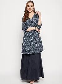 Stunning Dark Blue Cotton Women Palazzo For Women-thumb4