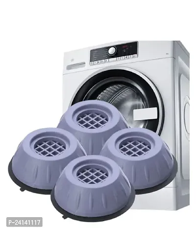 Arni  Grey Plastic Washing Machine Stand / Anti Vibration Pads / Washer Foot Pads / Dryer Heightening Pads-thumb0