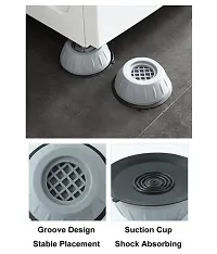 Arni  Grey Plastic Washing Machine Stand / Anti Vibration Pads / Washer Foot Pads / Dryer Heightening Pads-thumb2