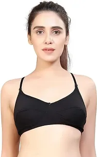 Stylish Multicoloured Cotton Blend Solid Bras For Women Pack of 6-thumb1