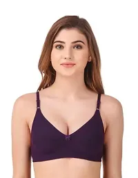 Stylish Multicoloured Cotton Blend Solid Bras For Women Pack of 6-thumb2