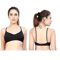 Stylish Multicoloured Cotton Blend Solid Bras For Women Pack of 6-thumb1