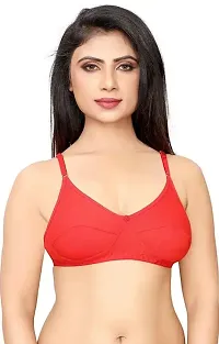 Stylish Multicoloured Cotton Blend Solid Bras For Women Pack of 6-thumb1