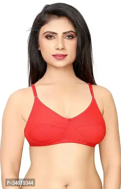 Stylish Multicoloured Cotton Blend Solid Bras For Women Pack of 6-thumb2