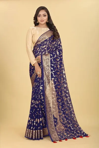 Must Have Georgette Saree with Blouse piece 