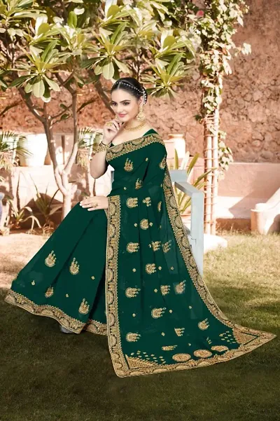 Elegant Georgette Saree with Blouse piece 