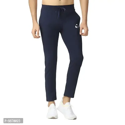 Mesua Ferrea Joggers Gym Pants for Men | Slim Fit Athletic Track Pants |Casual Running Workout Pants with Side and Back Pockets | 4 Way Stretchable Trackpants Dark Blue