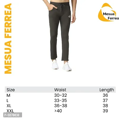 Mesua Ferrea Joggers Gym Pants for Men | Slim Fit Athletic Track Pants |Casual Running Workout Pants with Front and Back Pockets | 4 Way Stretchable Trackpants-thumb2