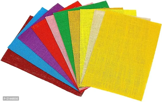 Jute Sheet multi colour (pack of 10 sheet)-thumb0
