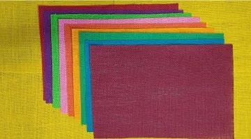 Jute Sheet multi colour (pack of 10 sheet)-thumb1