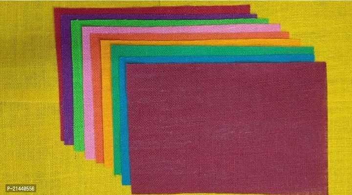 Jute Sheet multi colour (pack of 10 sheet)-thumb2