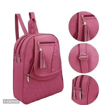 Stylish PU Backpack For Women-thumb0