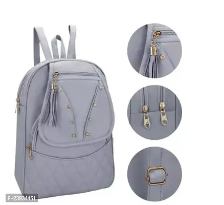 Stylish PU Backpack For Women-thumb0