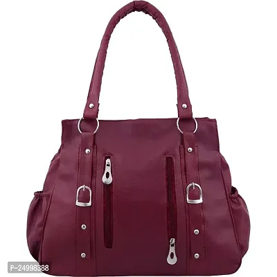 ENVATO Women's Designer Handbag Pack Of 1 (Maroon)-thumb0
