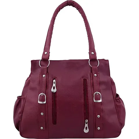 ENVATO Women's Designer Handbag Pack Of 1 (Maroon)
