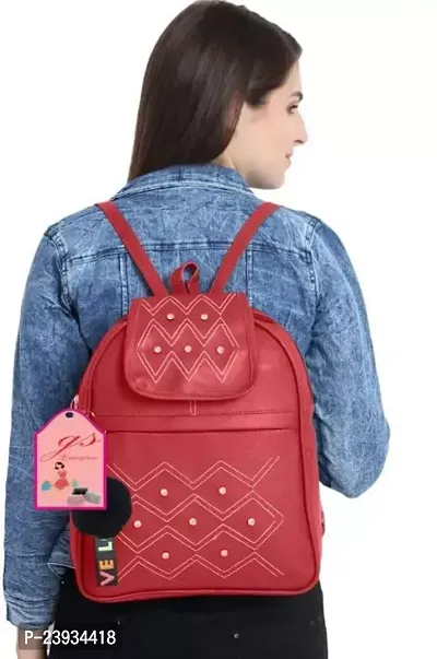 Stylish PU Backpack For Women-thumb0