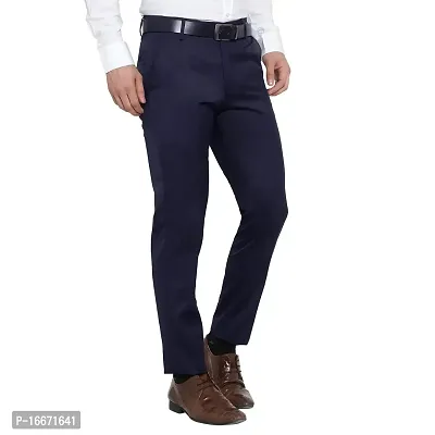 De NoVo Men's Regular Formal Trouser | Stylish Fit Men Wear Pants for Office or Party | Mens Fashion Dress Trousers Pant-thumb0