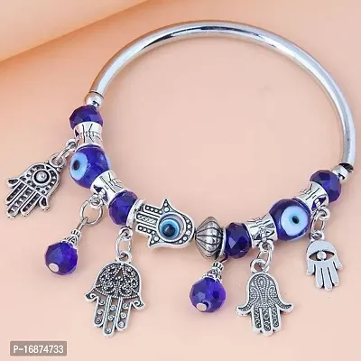 AJS Women's Turkish Blue Evil Eye Charm Bracelet I Latest Trending Hand Beaded Stone Bracelet For Girl's I Adjustable Protective Bracelet For Your Loved One's-thumb5