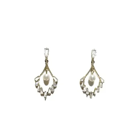 AJS Lates Fashion AD Stone Earrings For Women,for your Loved, Birthday,Festival and any Occasion (AD Stone Earrings)