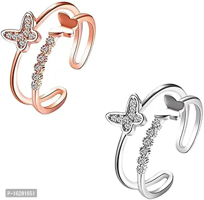 Stylish Fancy Designer Alloy Rings For Women Pack Of 2