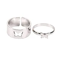 AJS Shine Butterfly Rings for Couple Grade 316 Stainless Steel Jewelry Gift Comfort Fit | Wedding Ring For Boys and Girls | Perfect Gift For Valentine's Day (Pack of 2 - BUTTERFLY RING)-thumb3